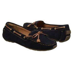 Clarks Artisan NWOT Dunbar Cruiser Loafer Navy Tan Suede Leather Size 11M